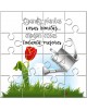 Puzzle con la frase "Cuando plantas cosas bonitas…crecen todavía cosas mejores" en lata