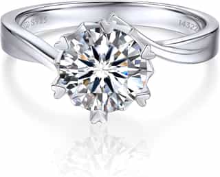 Anillo de compromiso de moissanita solitario MomentWish