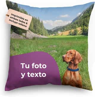 Cojín personalizado con foto a doble cara, 66x66 cm