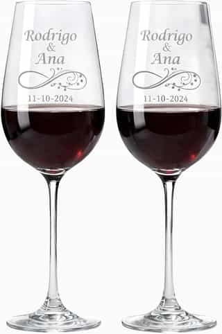 Copas de Vino Personalizadas con el Símbolo del Infinito