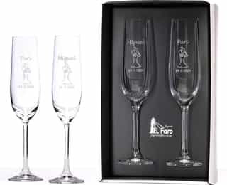 Copas Grabadas para Novios, Cristal de Bohemia