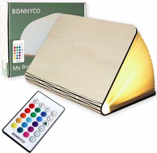 Lámpara Libro Plegable de Madera, BONNYCO