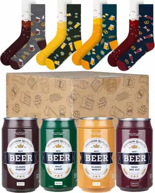 Pack de calcetines con estampado de lata de cerveza