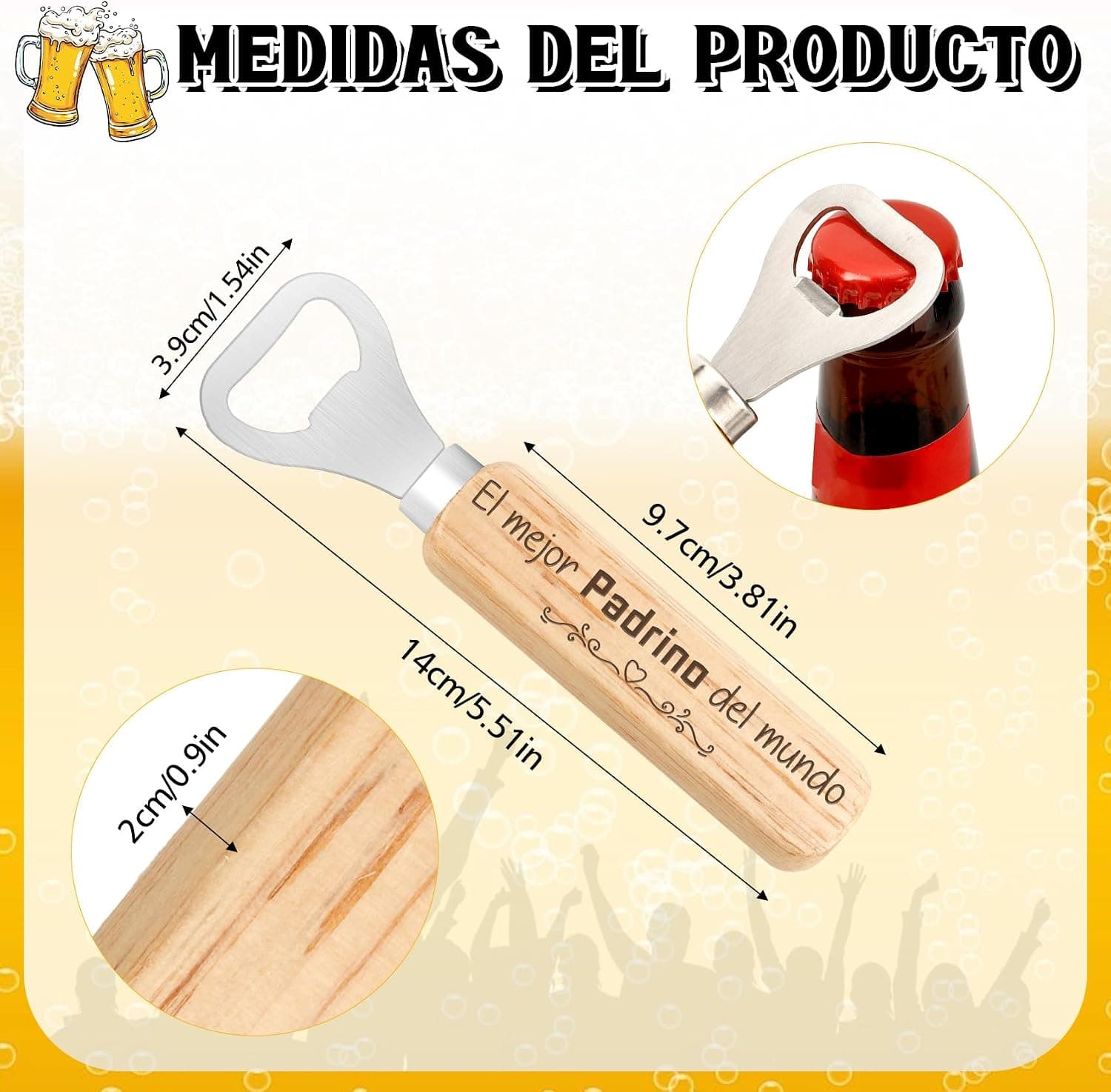 Abridor de Botellas Regalo Original para Padrino, foto 2