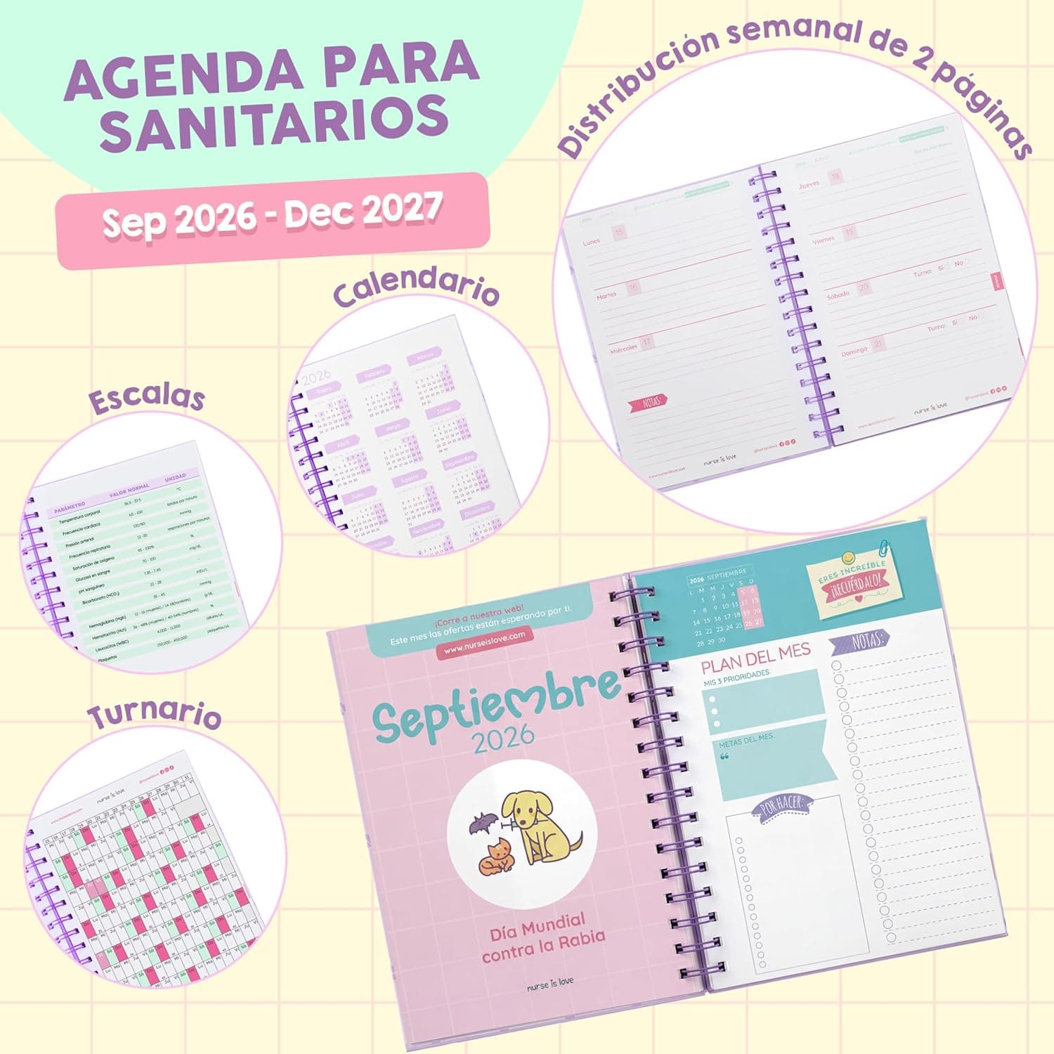Agenda 2026-2027 para enfermeras con anexos clínicos, foto 2