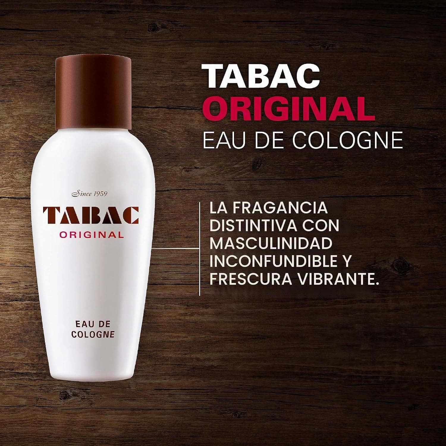 Caja y frasco de la colonia Tabac Original
