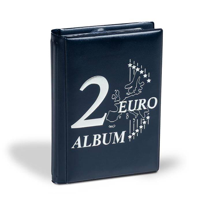 Interior del álbum de bolsillo con monedas de 2 euros