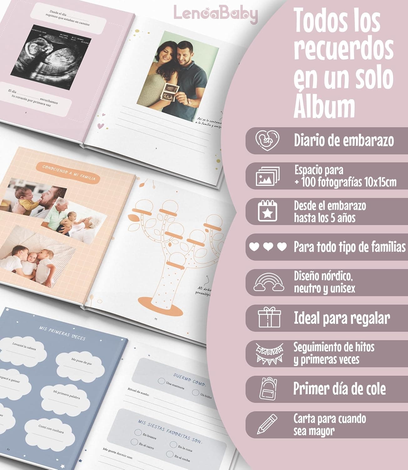 LenoaBaby Álbum de Fotos y Diario de Embarazo hasta los 5 Años, foto 3