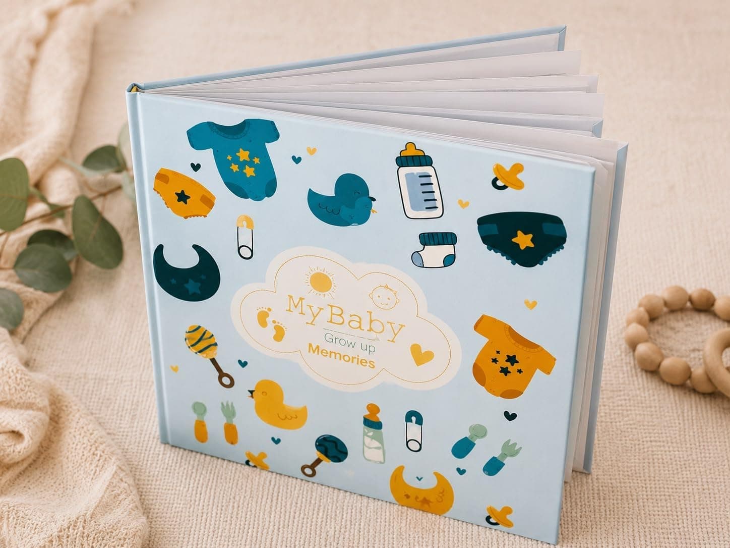 Álbum de Fotos de Bebé con Tapa Dura para 200 Fotos, foto 2