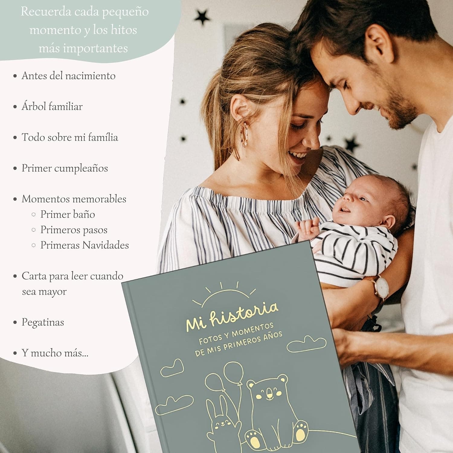 Libro de Recuerdos y Diario del Bebé, de HuBorns, foto 2