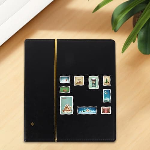 Álbum junto a una colección de sellos