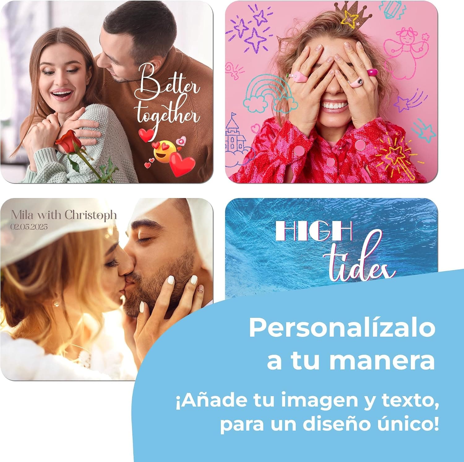 Alfombrilla de ratón personalizada con foto o texto, foto 3