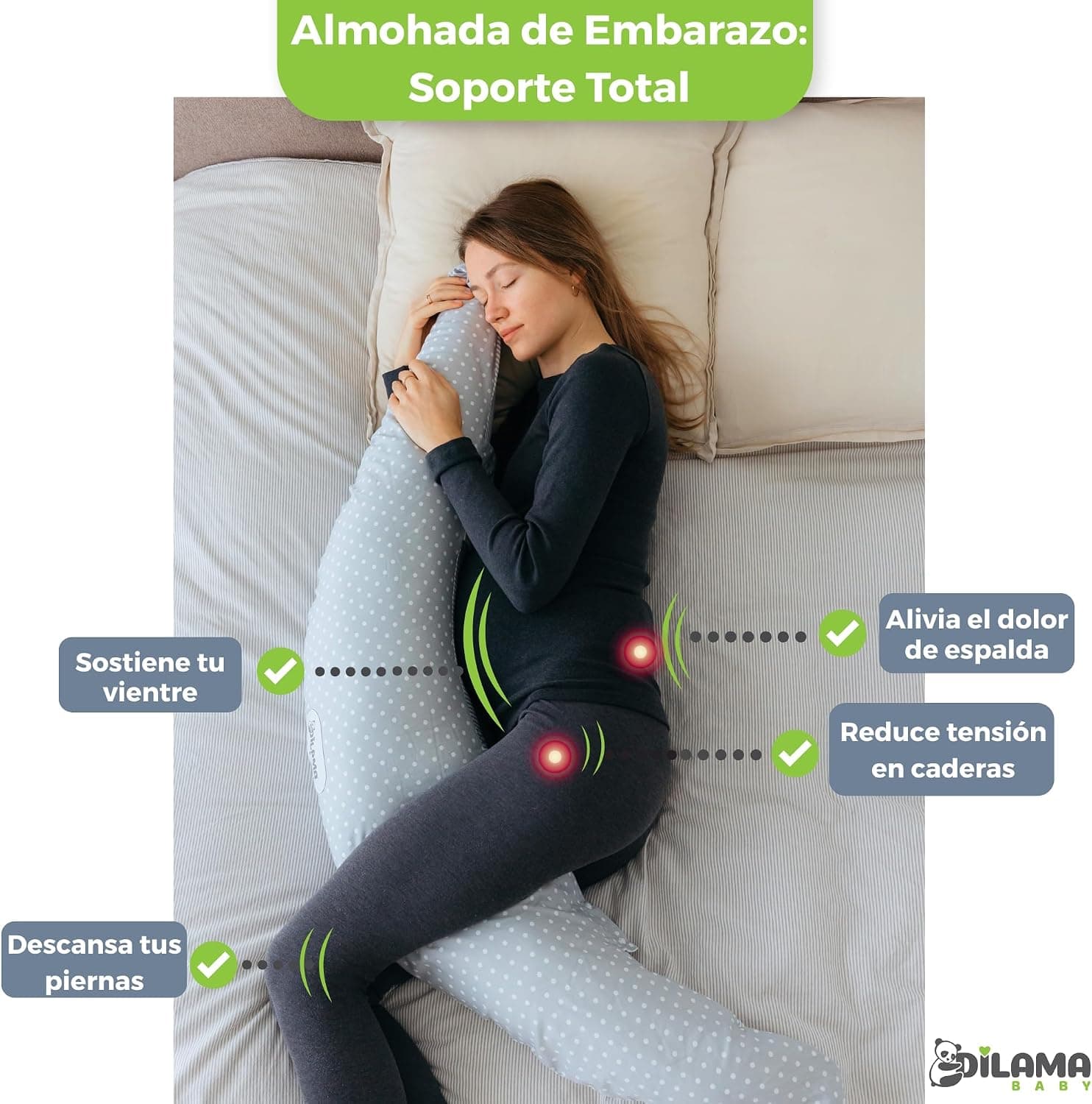 Almohada de Embarazo y Cojín de Lactancia Dilamababy, foto 2