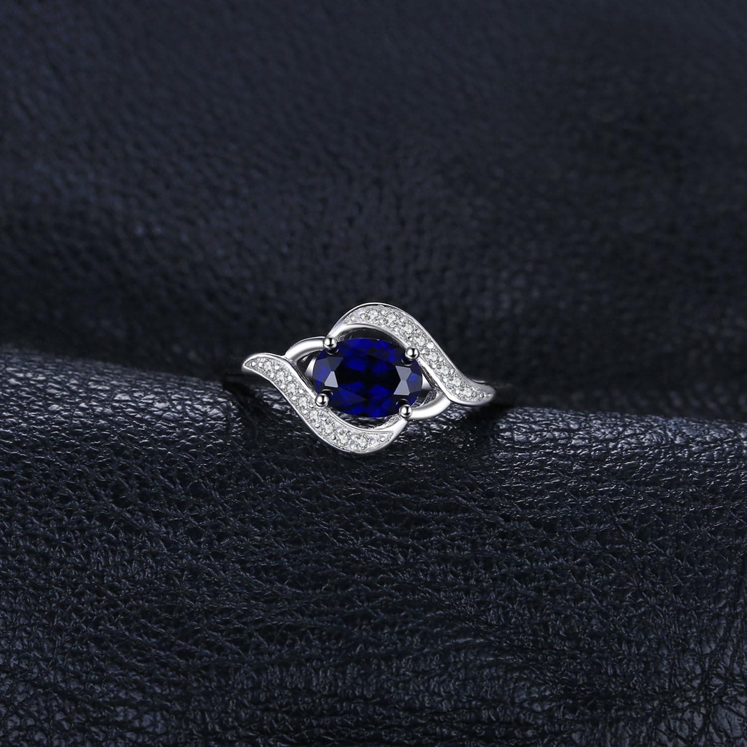 Anillo de compromiso ola JewelryPalace con zafiro azul, foto 3
