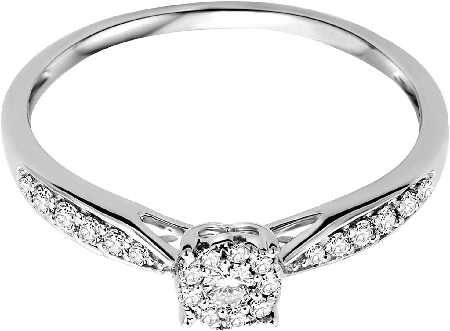 Anillo de compromiso de diamantes en racimo Orovi, foto 2