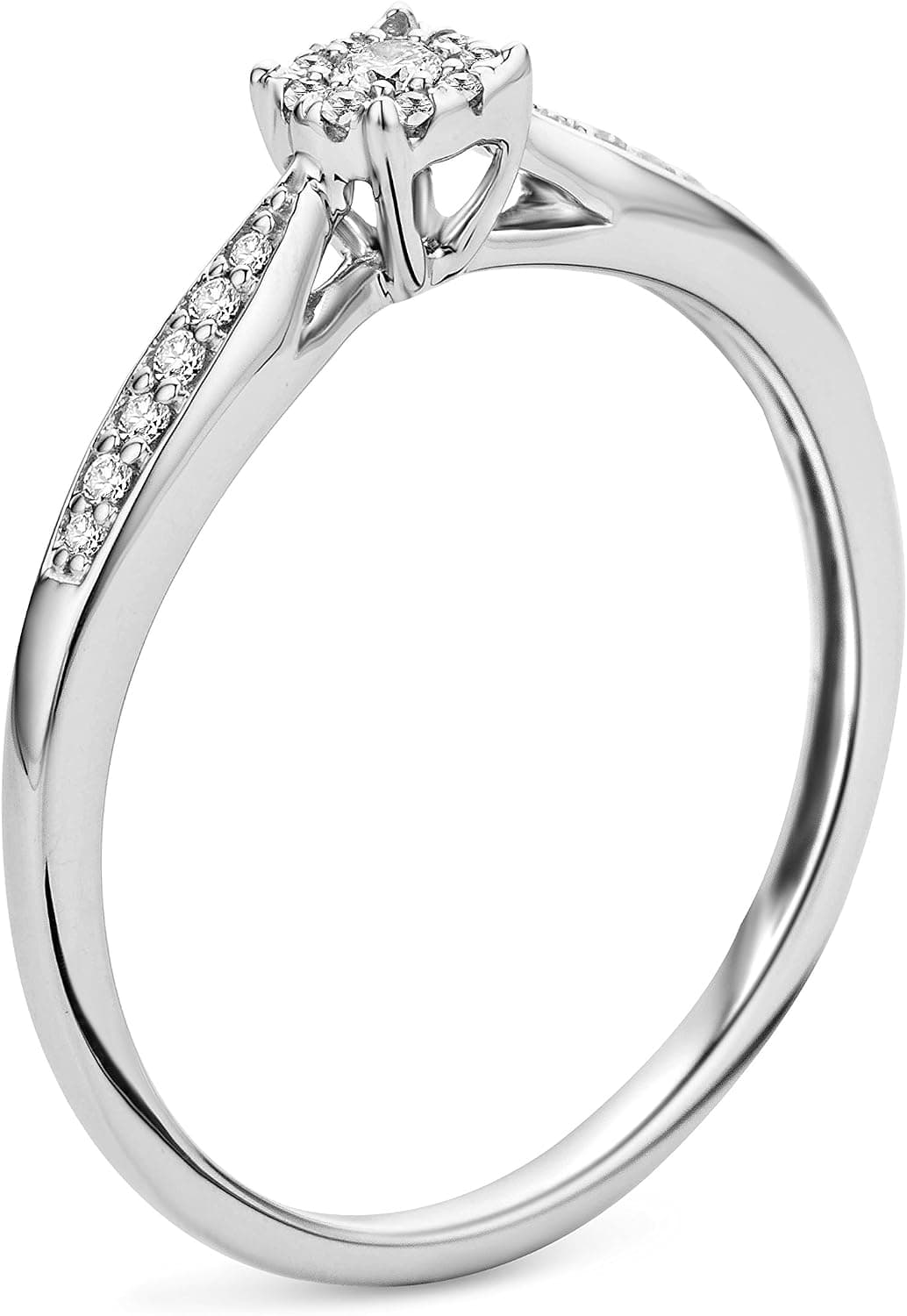 Anillo de compromiso de diamantes en racimo Orovi, foto 3