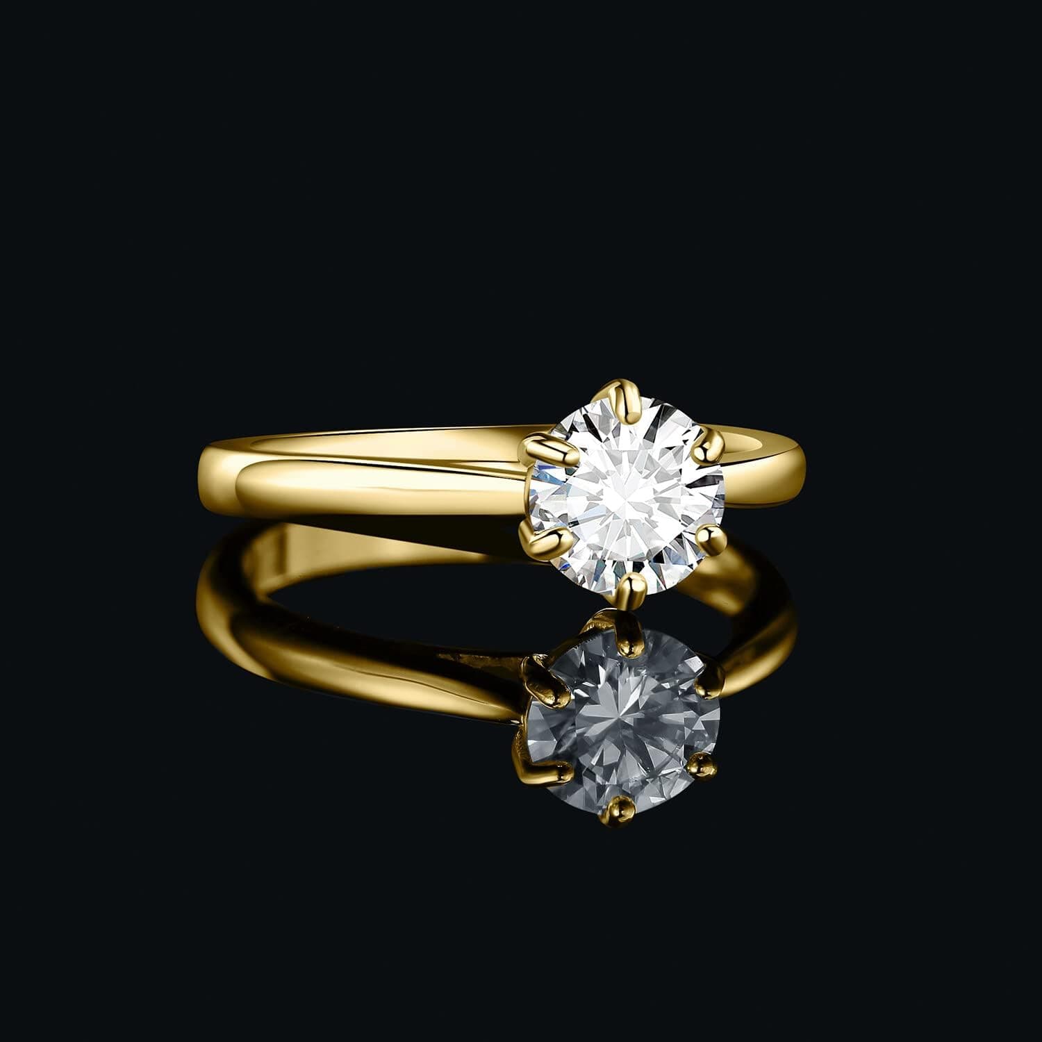 Anillo de compromiso solitario JewelryPalace con seis garras, foto 3