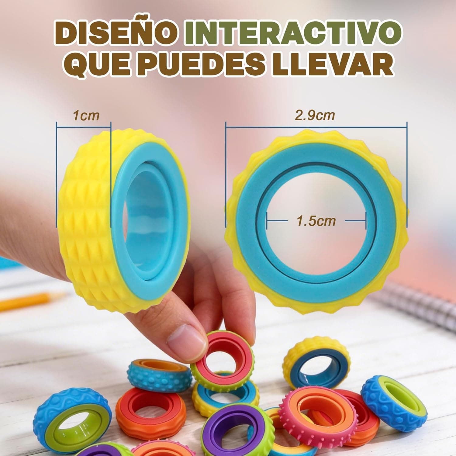 Pack de 12 Anillos Fidget Silenciosos, foto 3