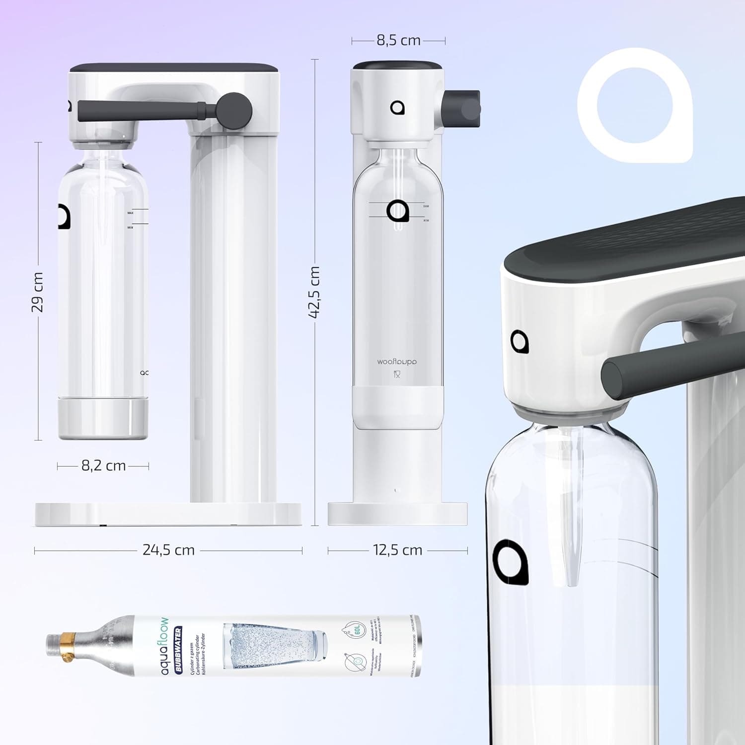 AquaFloow, carbonatador de agua con dos botellas, foto 2