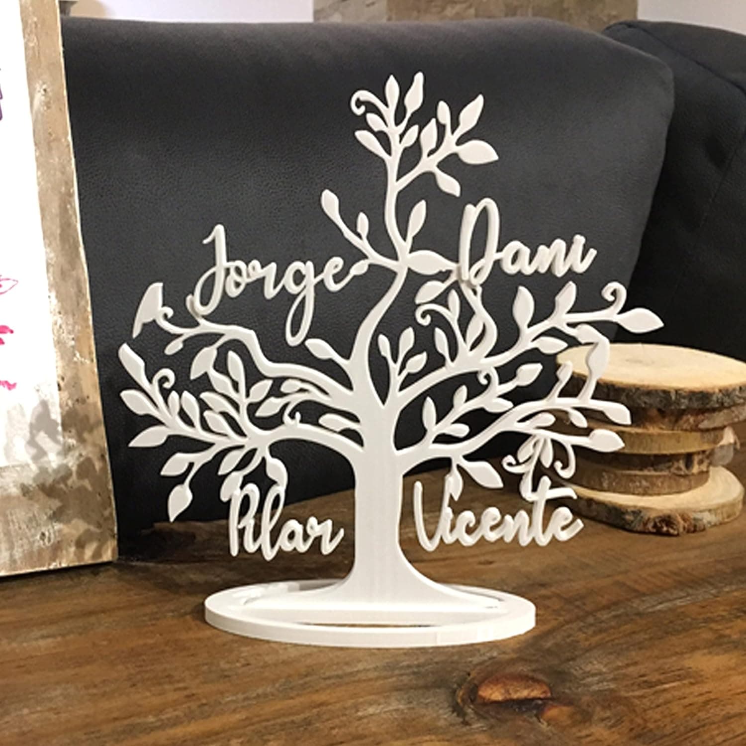 Árbol de la vida personalizado con nombres, fabricado en impresión 3D
