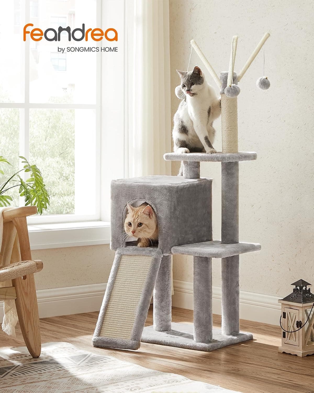 Árbol de gatos con torre de juegos y cueva, foto 2