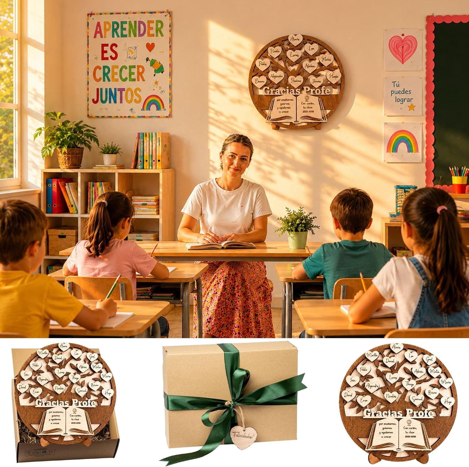 Árbol «gracias profe» personalizado con nombres de alumnos, foto 2