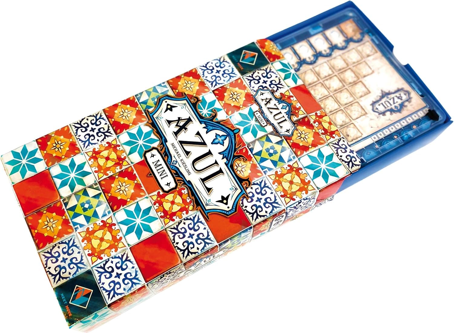 Azulejos de colores del juego de mesa Azul Mini