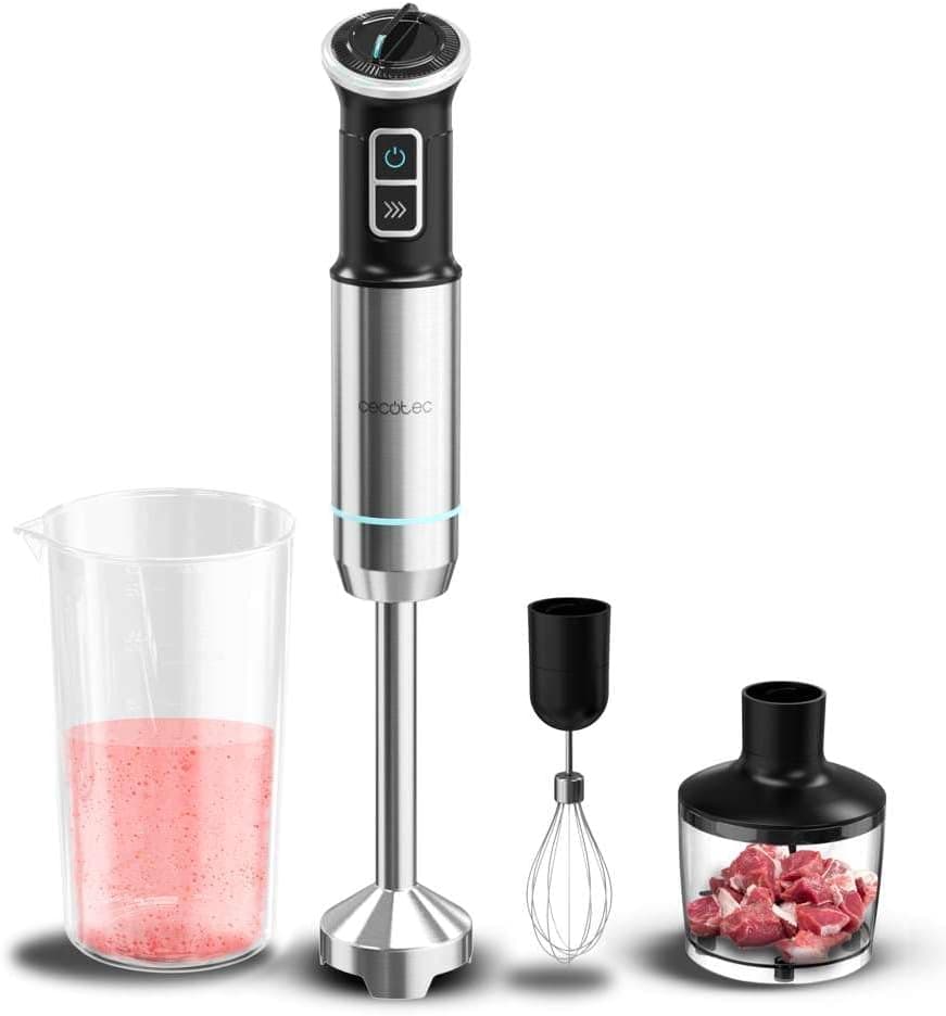 Batidora de mano Cecotec con varios accesorios