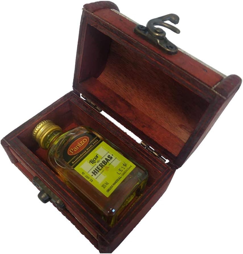 Lote de 24 Baúles de Madera con Licor de Hierbas para Invitados, foto 2
