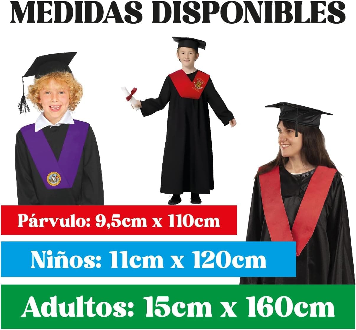 Beca de Graduación Azul con Bordado Personalizado, foto 2