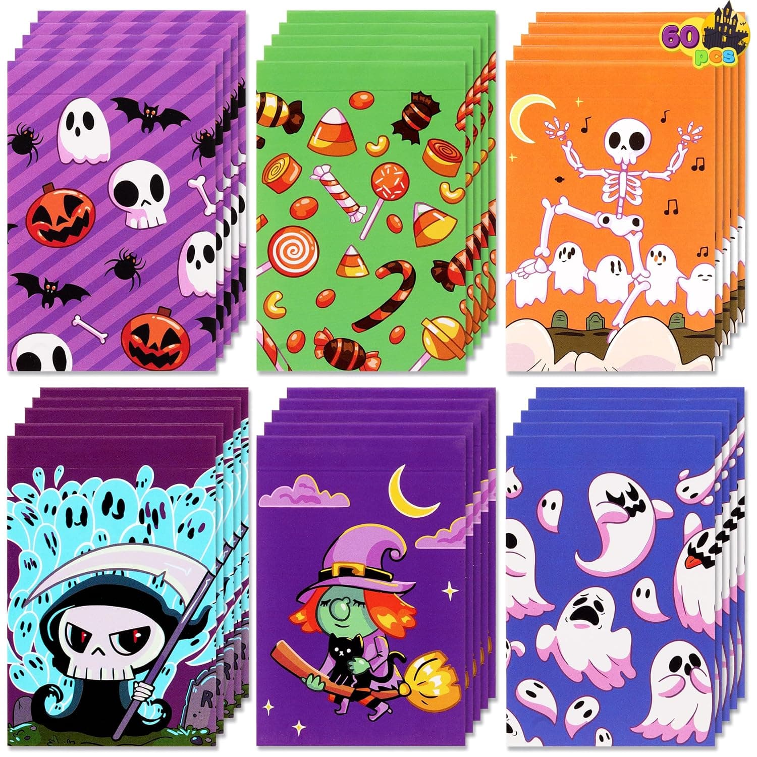 Set de blocs de notas con diseños de Halloween