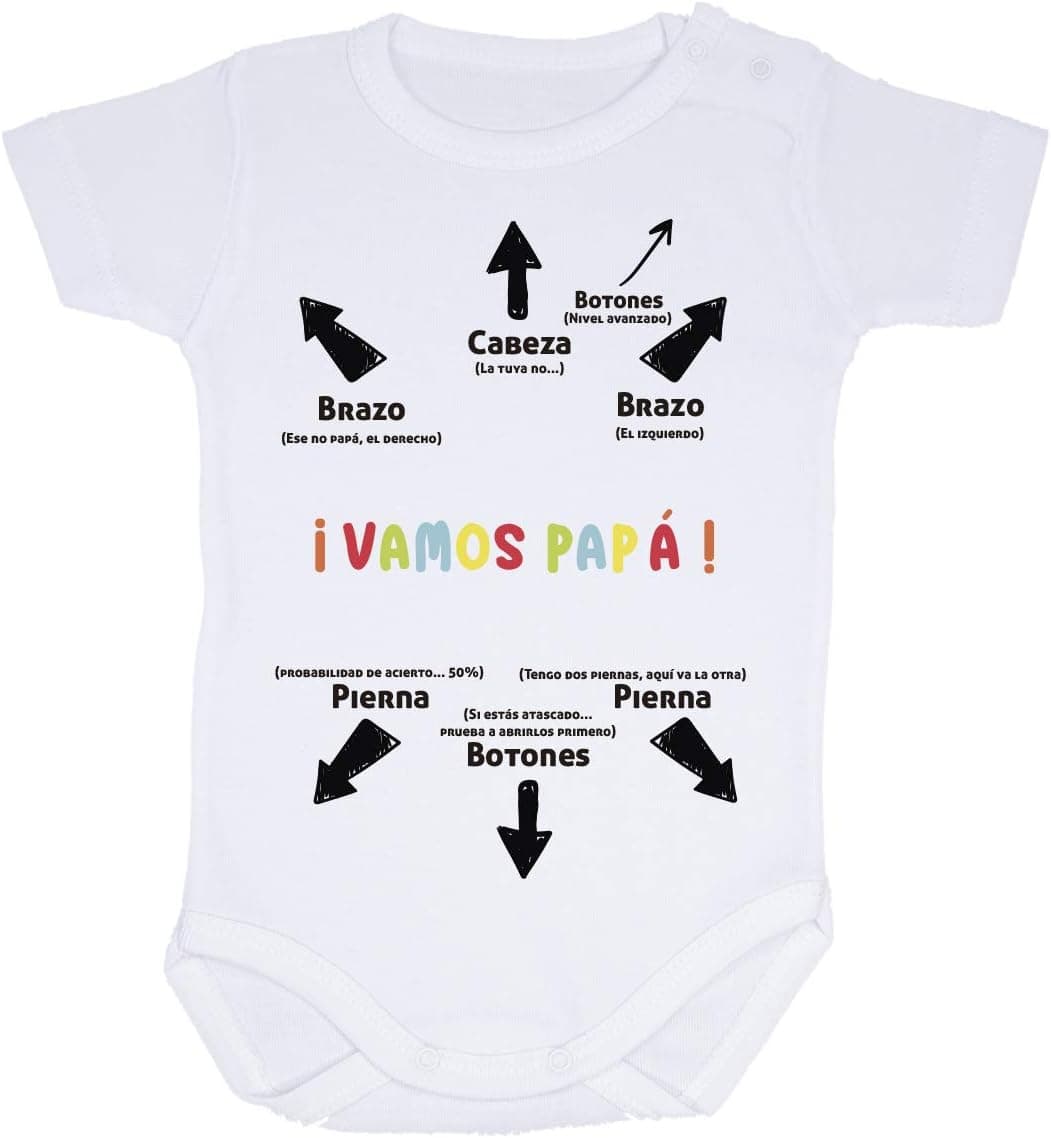 Body de bebé Vamos papá, de AR Regalos