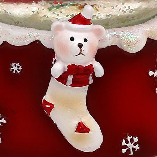 Detalle de la Bola de Nieve con Dúo de Muñecos de Nieve