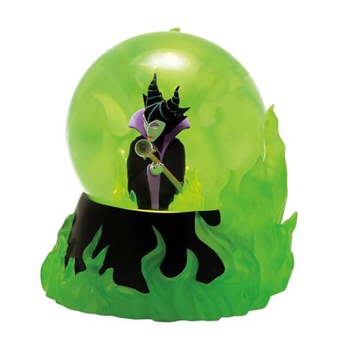 Bola de nieve de Maléfica rodeada de llamas verdes translúcidas