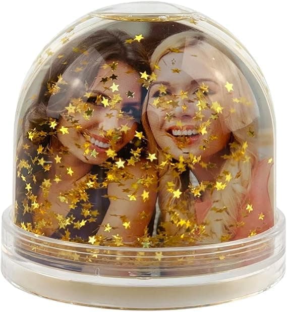 Detalle de la Bola de Nieve con Estrellas y Corazones