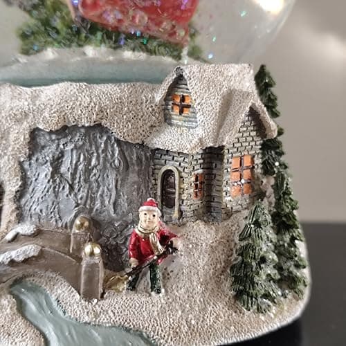 Detalle del Globo de Nieve del Trineo de Papá Noel