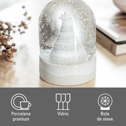 Detalle del efecto esmaltado de la Bola de Nieve Winter Glow