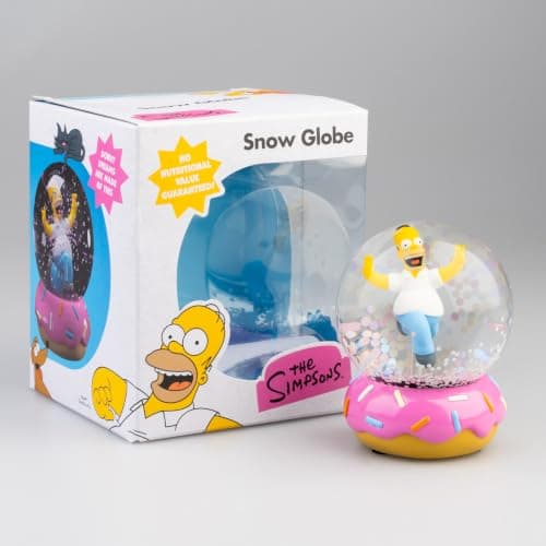 Bola de Nieve de Los Simpson junto a su caja