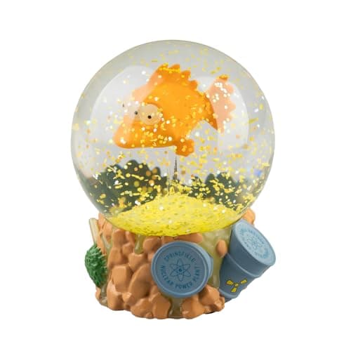 Bola de nieve de Los Simpsons con el pez Blinky de tres ojos, base de resina