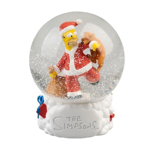 Bola de nieve de Homer Simpson disfrazado de Papá Noel