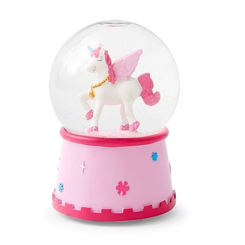 Detalle de la base de castillos del Globo de Nieve Musical con Unicornio