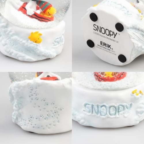 Detalle de la base y del interior de la Bola de Nieve de Snoopy