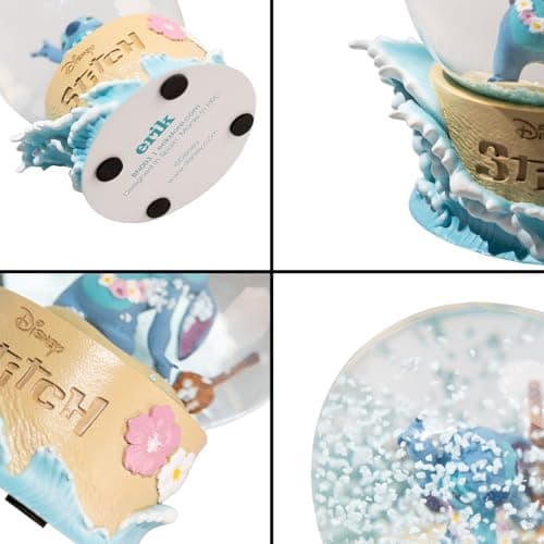 Detalle de la base y del interior de la Bola de Nieve de Stitch