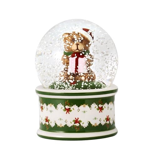 Bola de nieve pequeña con un oso, en porcelana y vidrio