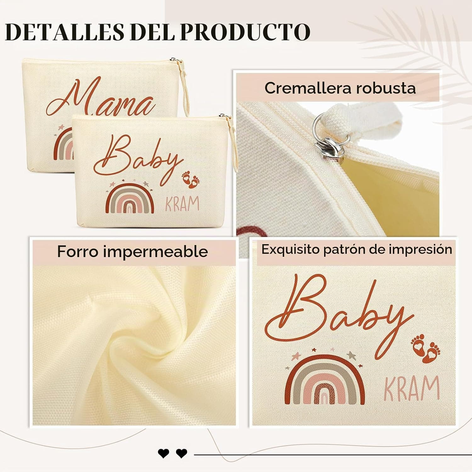 Xuniea Bolsas de Cosméticos para Futuras Mamás, foto 3