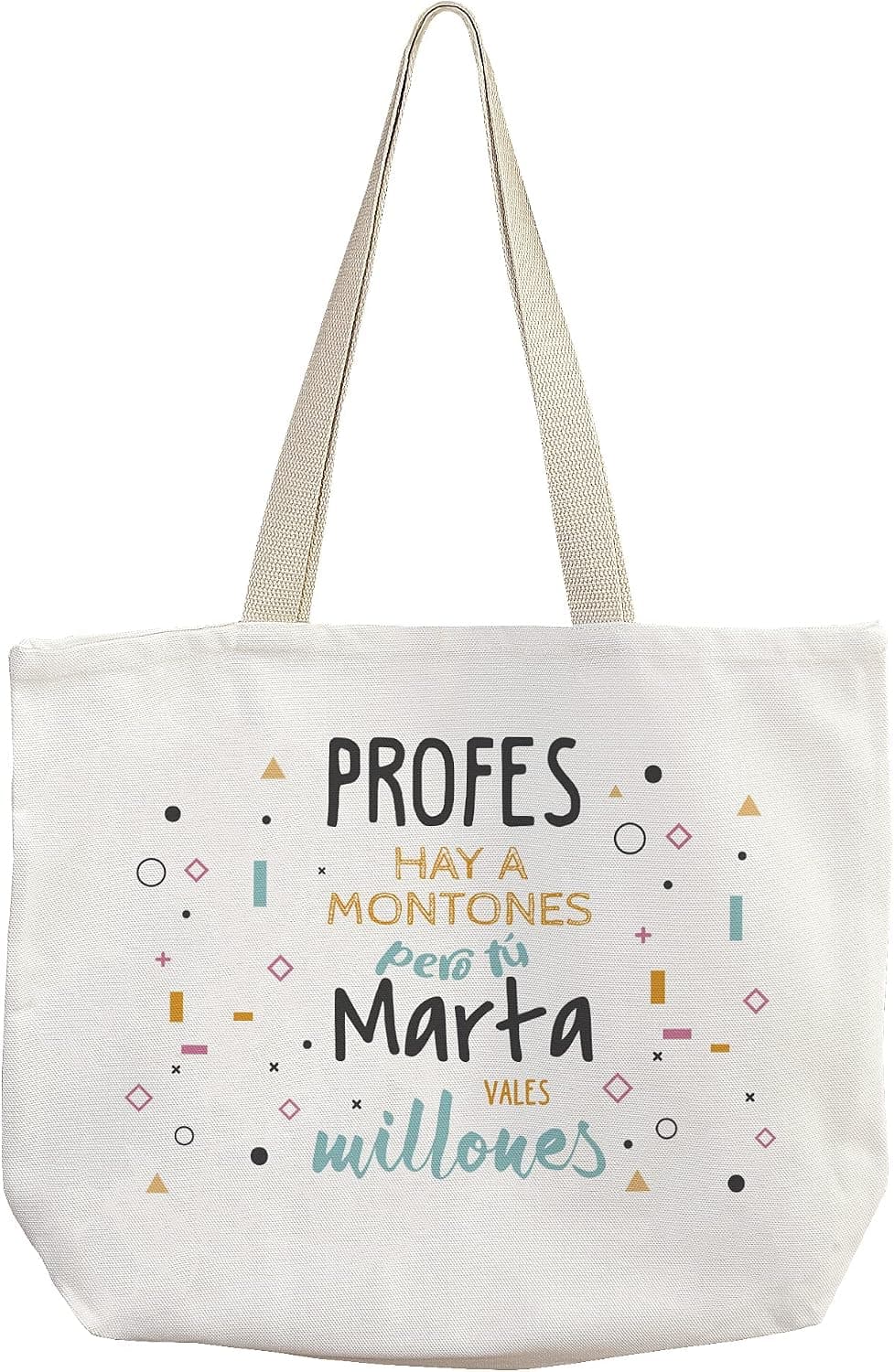 Bolso de tela personalizado con diseño para profesores
