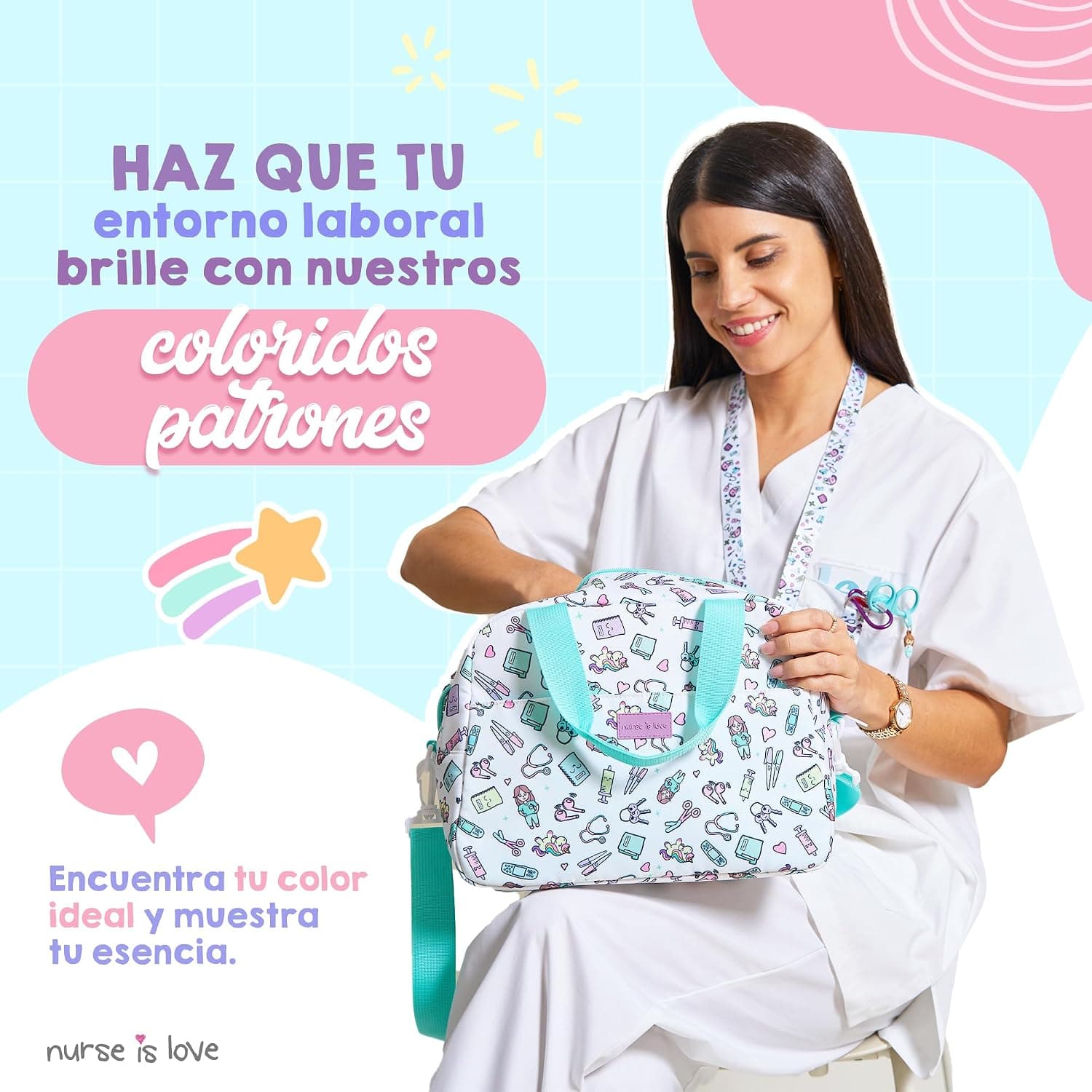 Bolsa térmica porta alimentos con estampado de enfermería, foto 3