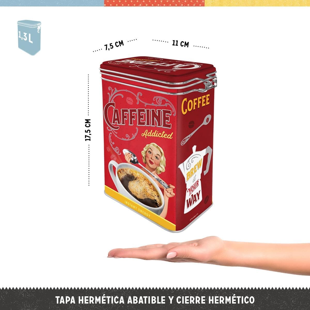 Bote de Café Retro Hot Coffee Now, foto 2