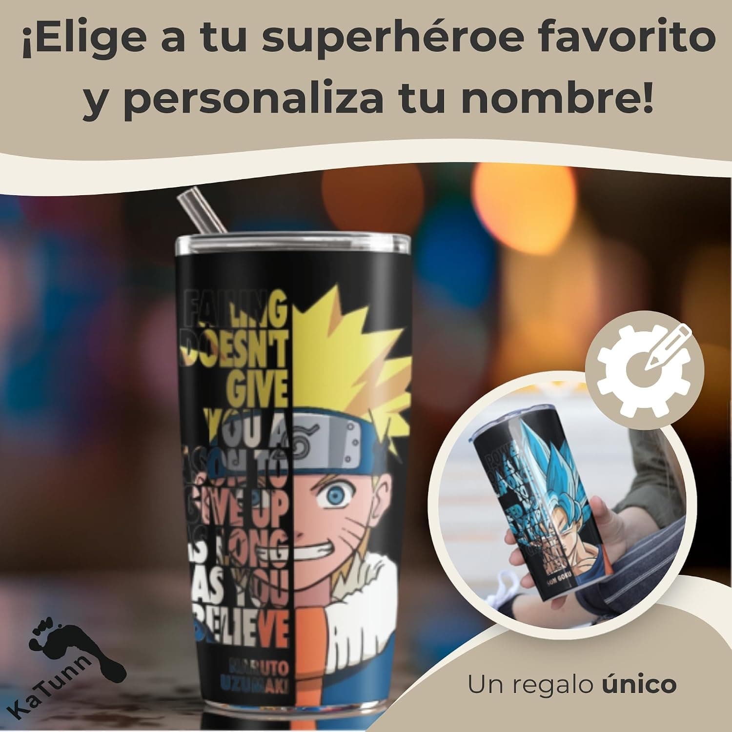 Botella de Agua Superhéroe Infantil Personalizada, foto 3