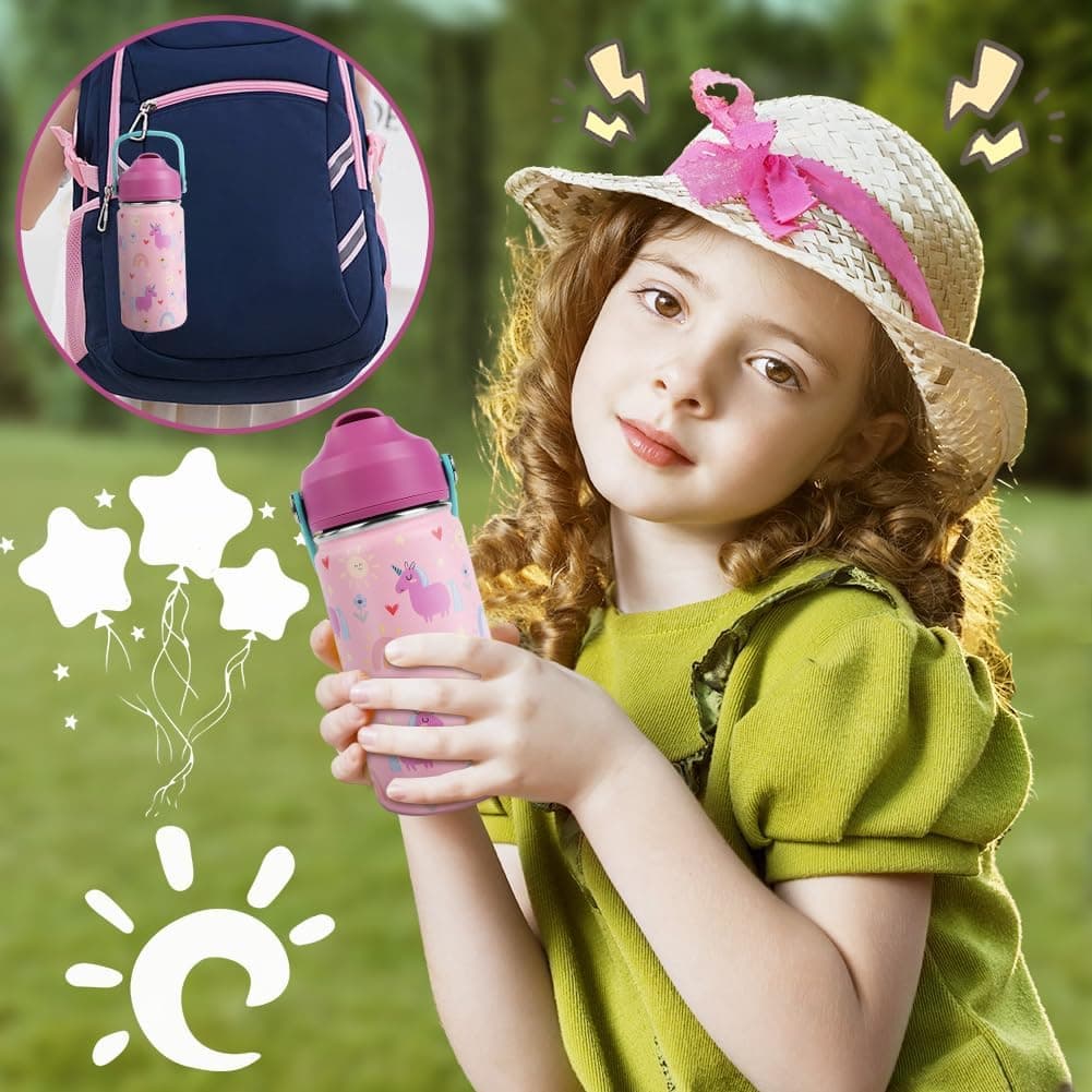 Botella de Agua Unicornio Infantil de Acero, foto 3